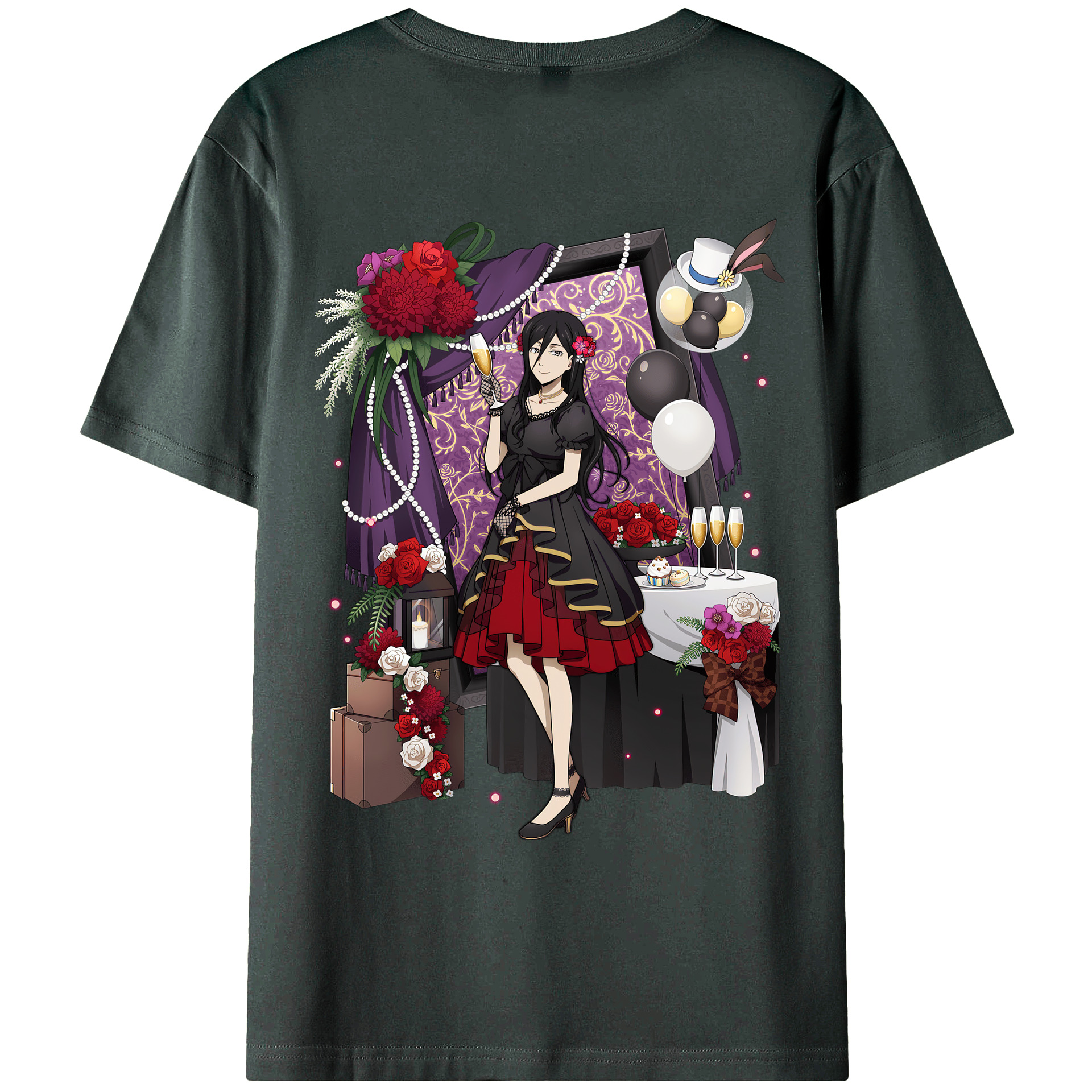 （画像用） 文豪ストレイドッグス Bungo Stray Dogs 綿100％ メンズ半袖Tシャツ（バックプリント） 通気性